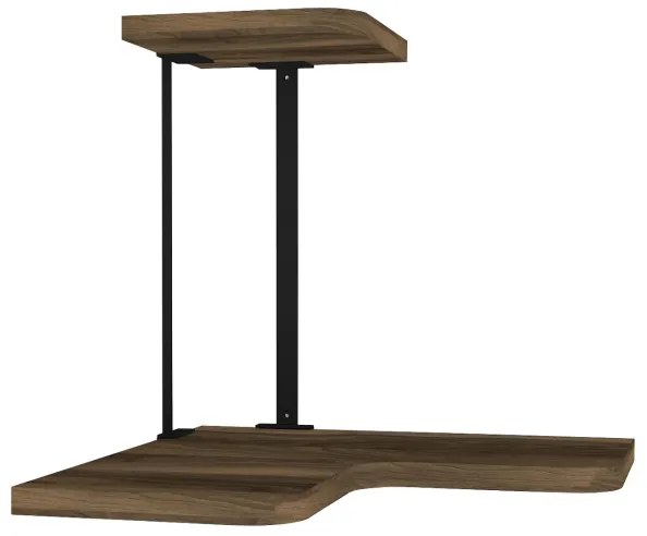 Sarki fali polc AGORA 33,8x38,5 cm barna