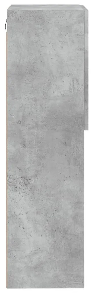 betonszürke TV-szekrény LED lámpákkal 40,5 x 30 x 102 cm
