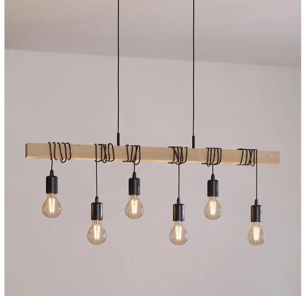 Eglo 43513 - TOWNSHEND kábeles csillár 6xE27/60W/230V