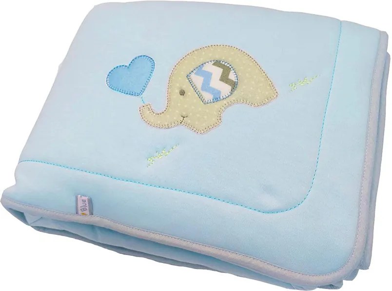 Blue Kids gyermek pléd, kék elefánt kék