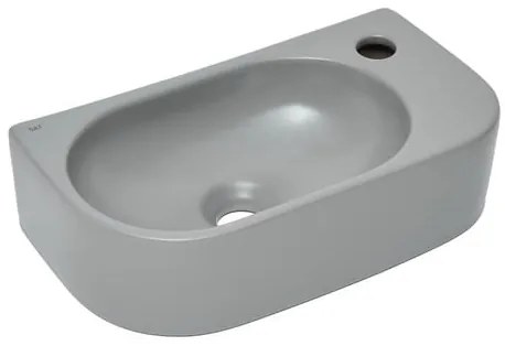 Mosdótál SAT Infinitio 40x21,5 cm szürke matt felülettel túlcsordulás nélkül SATINF4021LGRM