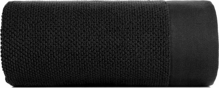 Törölköző 50x90 fekete, rizs hatású frottír 550 g/m2