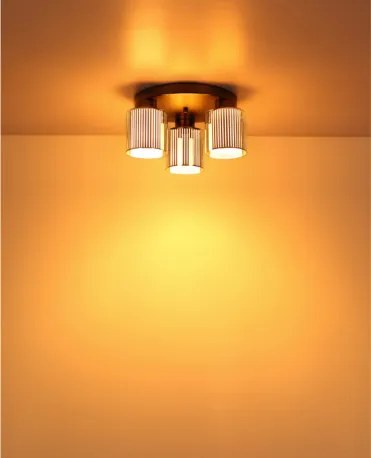 Globo 16056-3D Mennyezeti lámpa, fém fekete-króm, krómozott üveg, fehér üveg, ø: 345mm, M: 175mm, 3x E27 60W 230V izzók nélkül