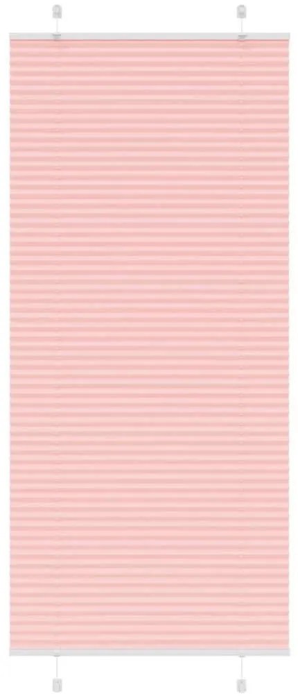 pliszírozott redőny rózsaszín 85x200 cm szövetszélesség 84,4 cm