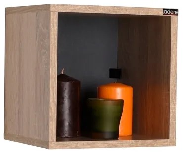 Fali polc 33x33 cm barna