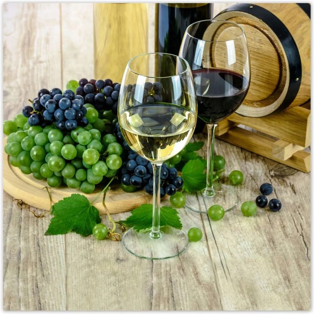 Poszterek 100x100 Fehér szőlőbor