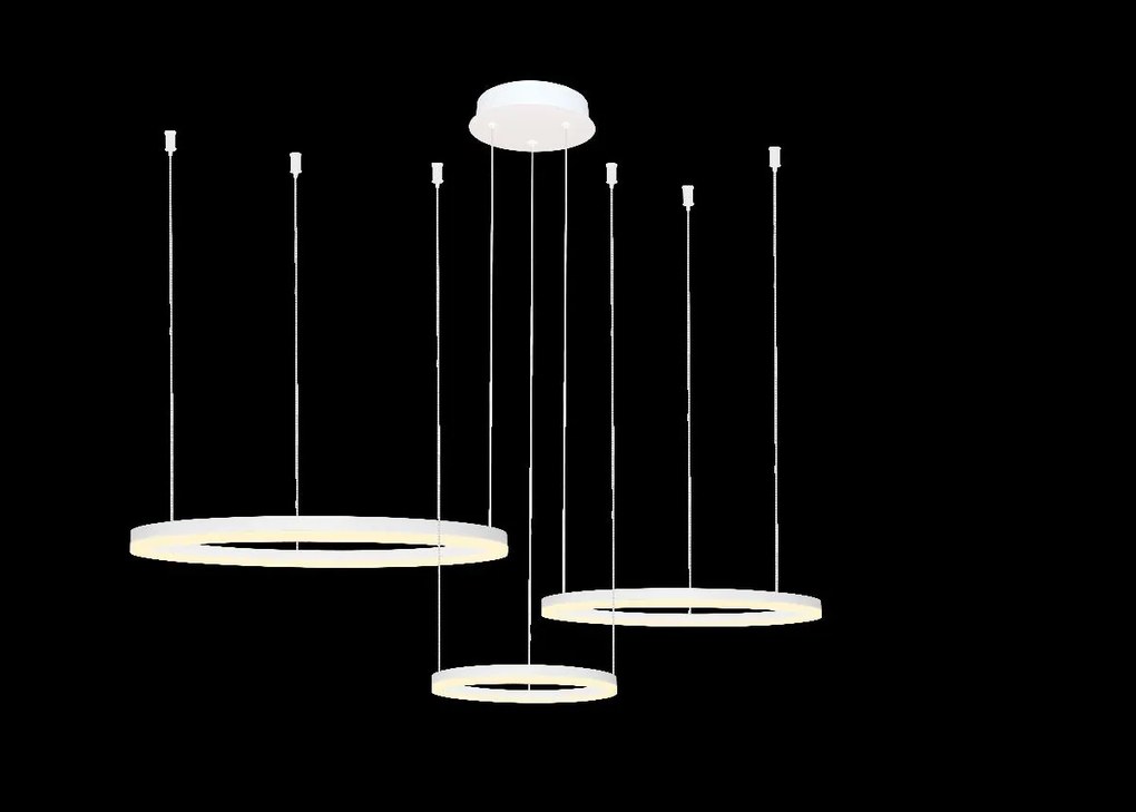 Fehér reprezentatív lámpa a szálloda lobbyja felett Halo Pendant 3 Led gyűrű Hol