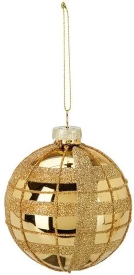 Karácsonyi dísz arany csíkok ø 8 cm, Colmore