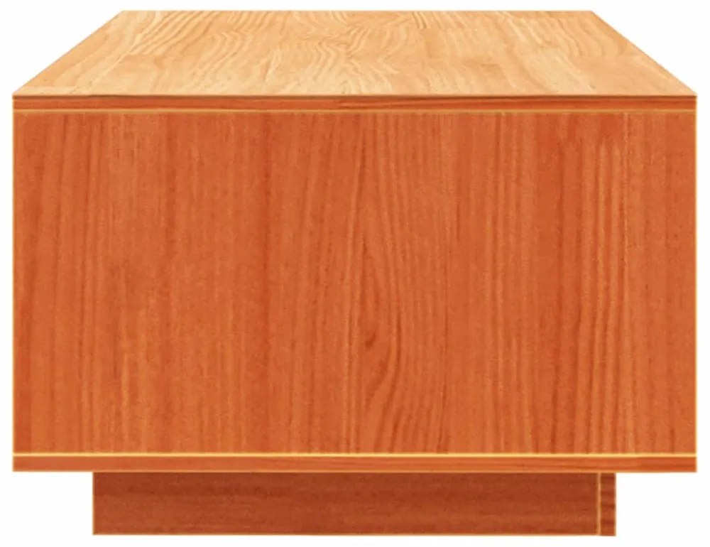 viaszbarna tömör fenyőfa dohányzóasztal 110 x 50 x 33,5 cm