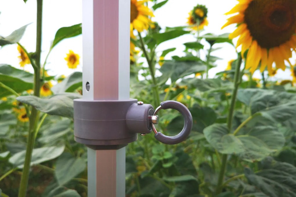 Alumínium mobil sátor pavilon 4x8 m motorsporthoz és depóhoz - plusz 3 oldalfal - Fekete