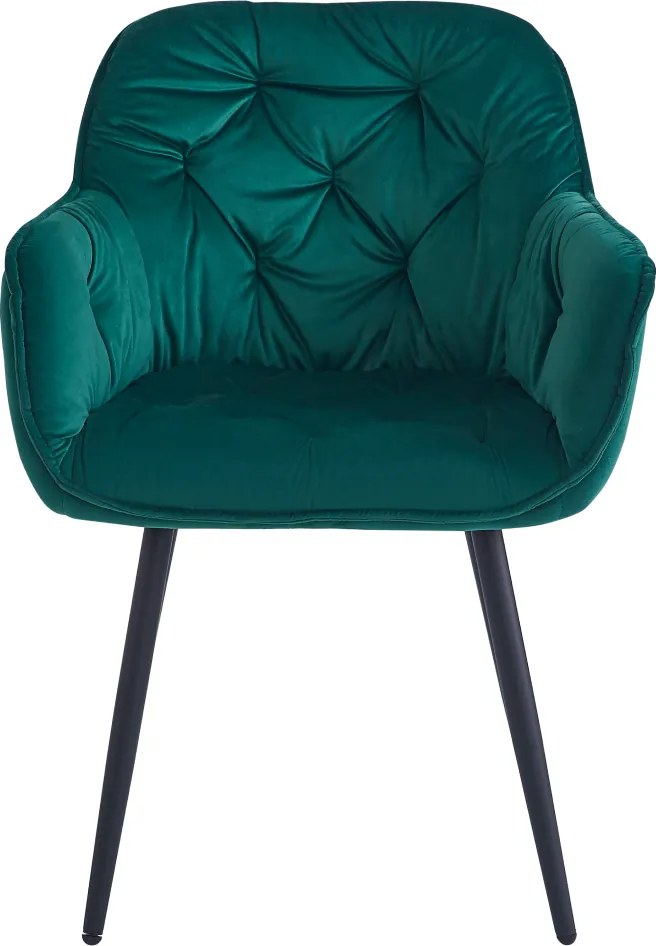 Dizájnos fotel, zöld Velvet szövet, FEDRIS NEW