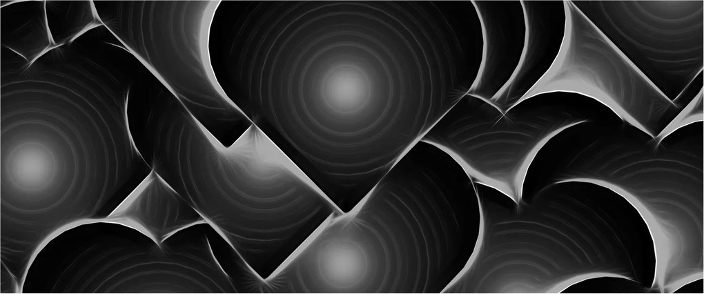 Fekete-fehér szív képe (120x50 cm)