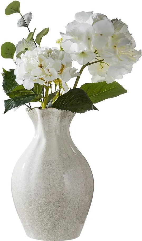 SELINA kerámia váza 35 cm, fehér
