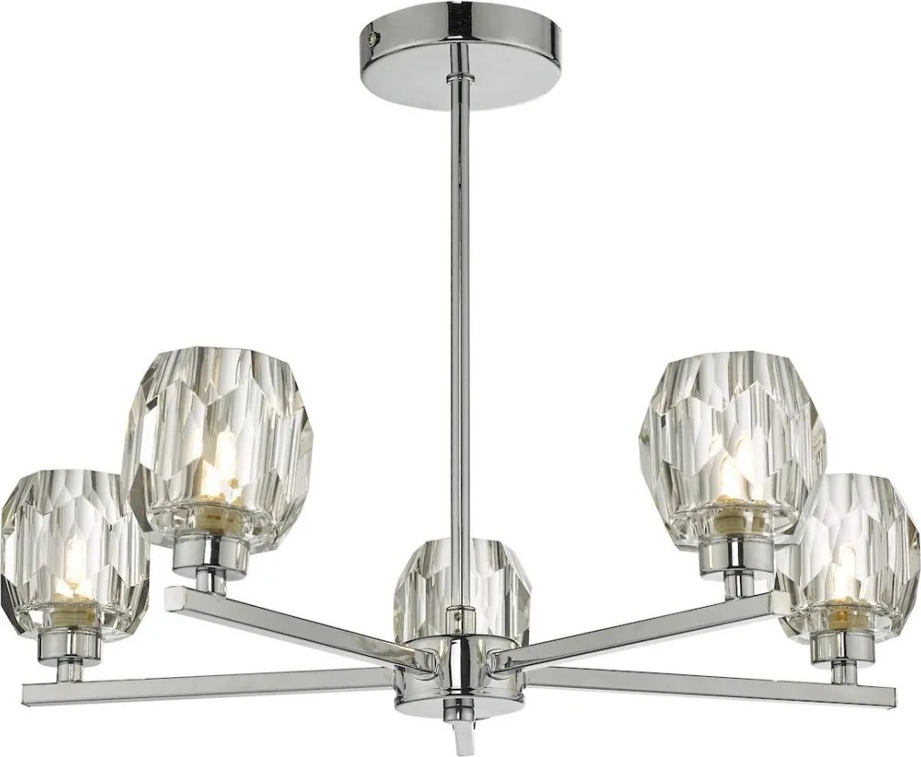 DAR LIGHTING IDI5450 IDINA Glamour Csillár Csiszolt króm, Átlátszó G9 IP20