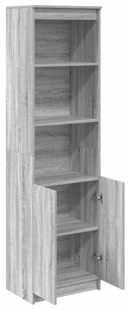 Szürke sonoma szerelt fa magasszekrény 50x35x180 cm