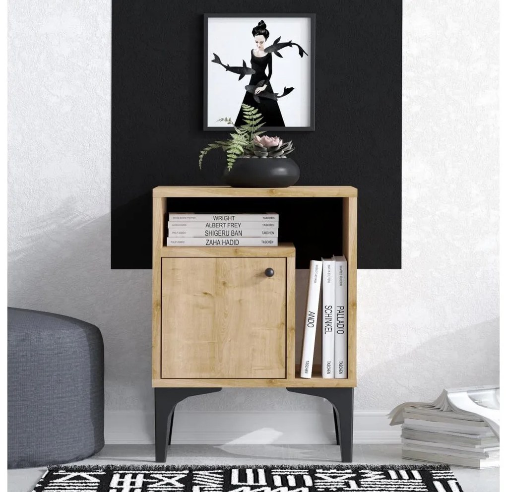 Éjjeliszekrény NUNO 55x40 cm zafír tölgy