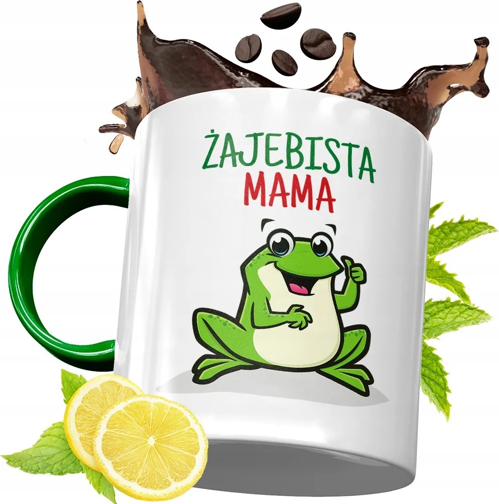 Zöld Bögre Anyukáknak Születésnapi Ajándék fényképes nyomtatással