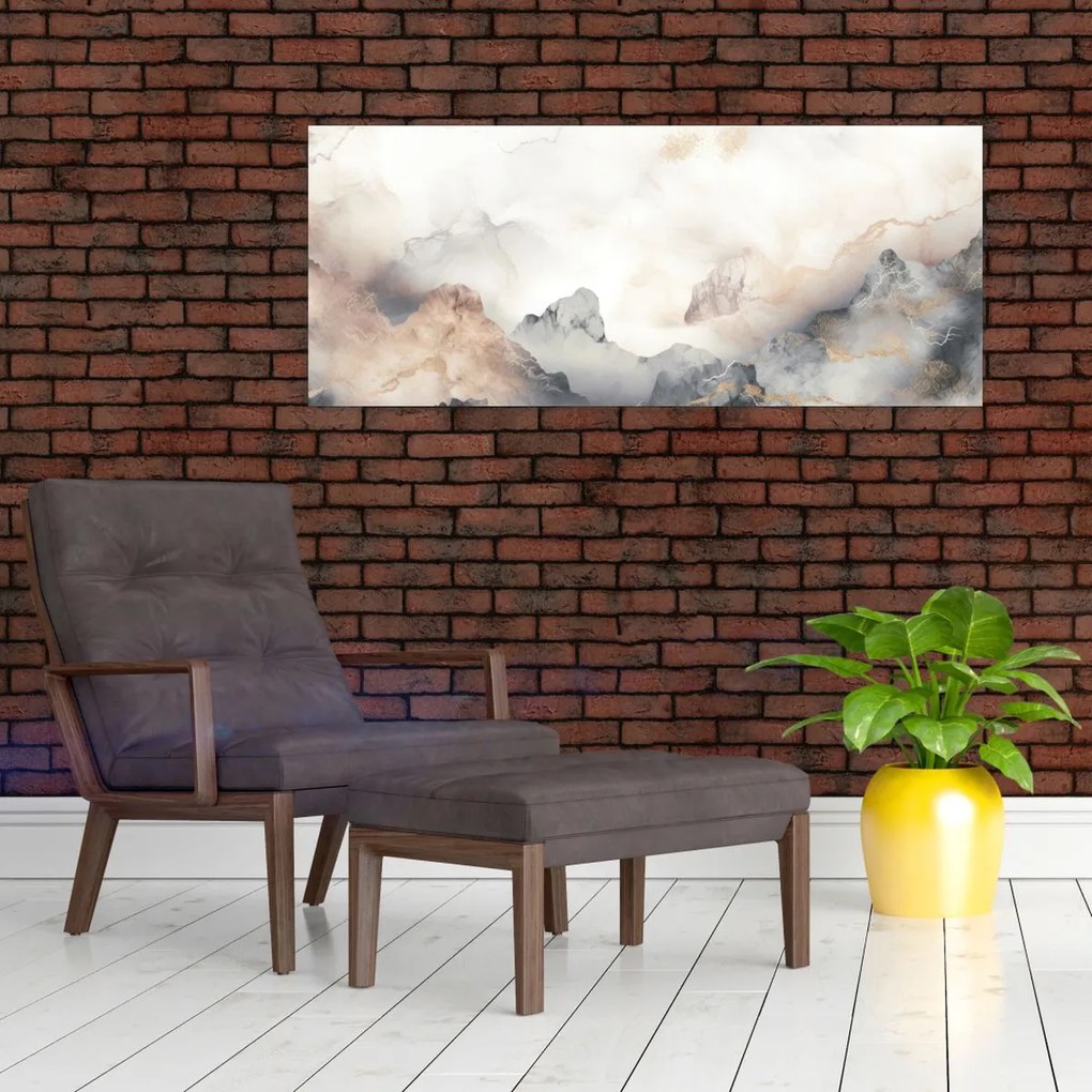 Kép - Hegyi absztrakció márvány textúrával (120x50 cm)