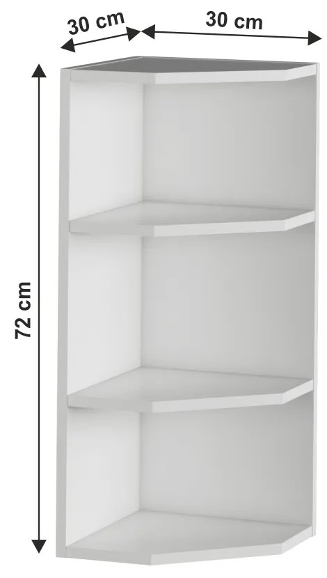 Sarokszekrény, fehér, univerzális, JULIA TYP 3