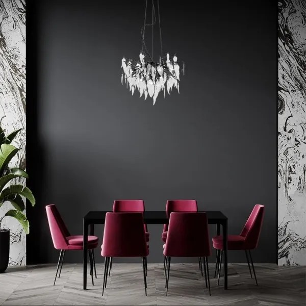 Kristály csillár zsinóron 10xG9/40W/230V fekete