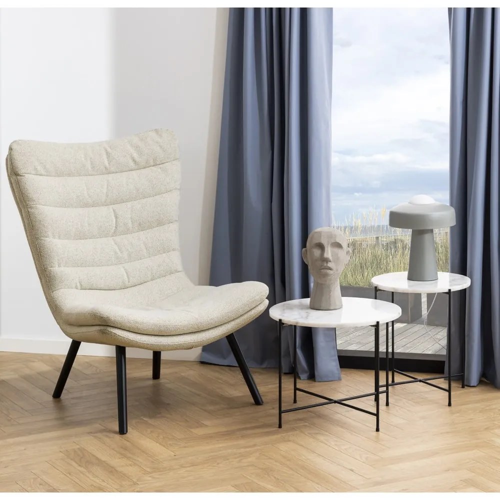 Kerek tárolóasztal márvány asztallappal ø 52 cm Avila – Actona