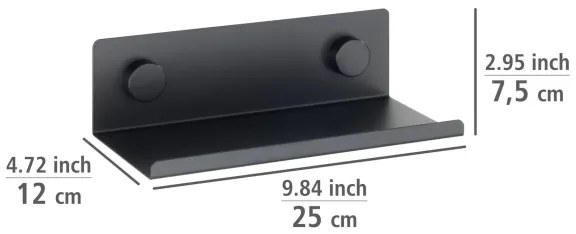 WENKO 71147800 - Polc JET 25x7,5 cm fekete