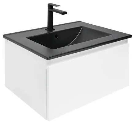 SAT B-WAY Fürdőszobaszekrény mosdóval 59x30x45 cm fehér fényes BWAY60WU4BB