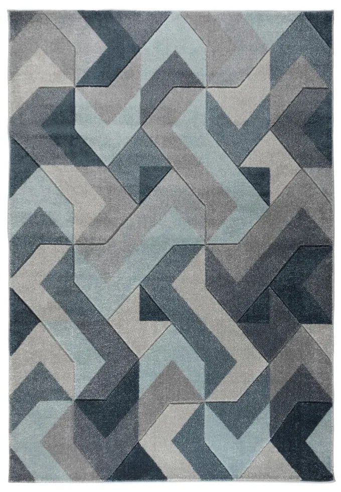 Aurora kék-szürke szőnyeg, 120 x 170 cm - Flair Rugs