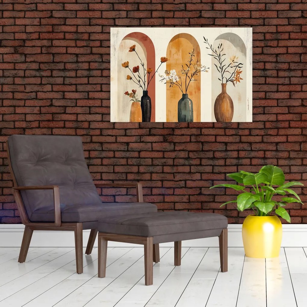 Kép - Vázák boltívekben (90x60 cm)