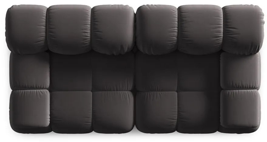 Sötétszürke bársony kanapé 188 cm Bellis – Micadoni Home