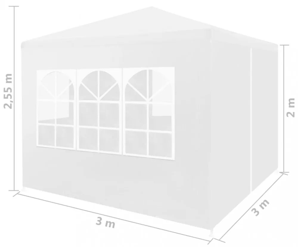 fehér partisátor 3 x 3 m