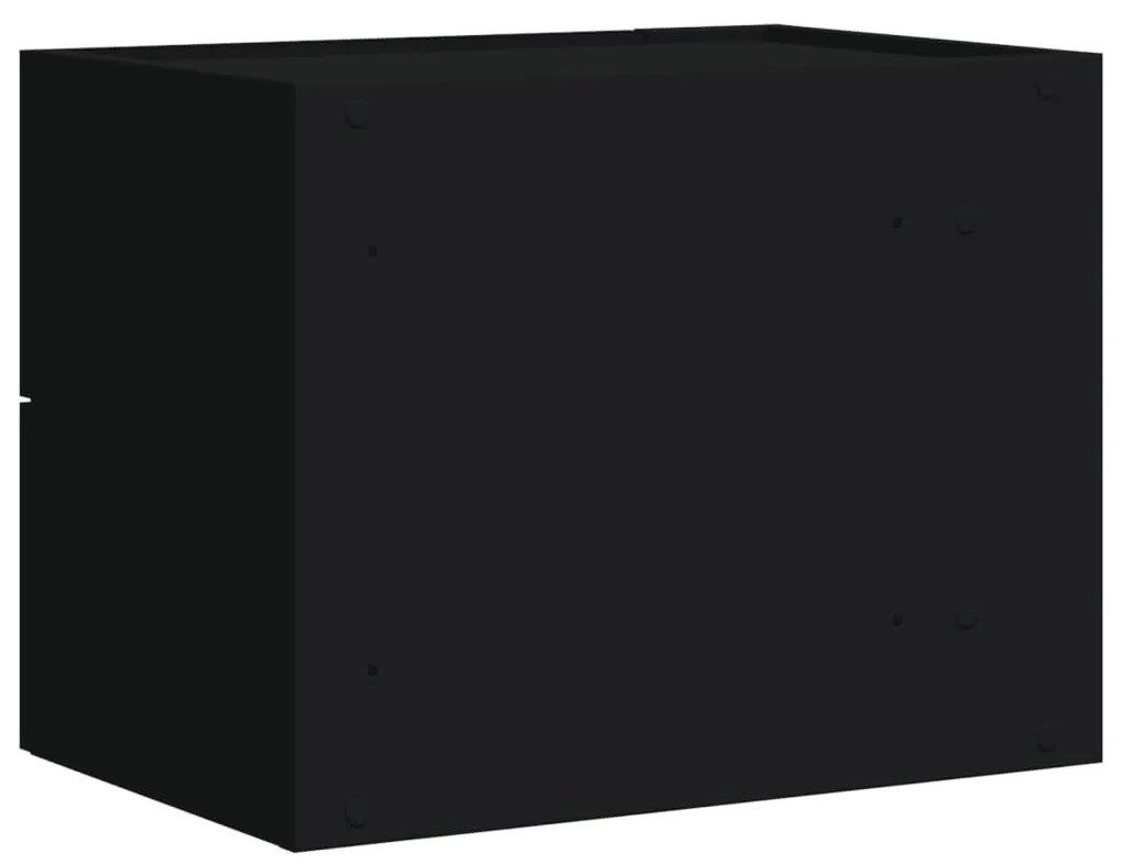 fekete falra szerelhető éjjeliszekrény 45 x 30 x 35 cm