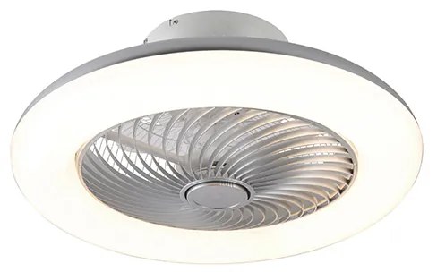 Ezüst mennyezeti ventilátor LED-del és távirányítóval - Clima