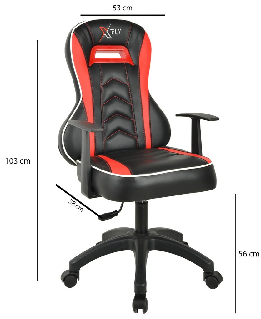 Irodai gamer szék Vamivo 2 (piros + fekete) . 1093820