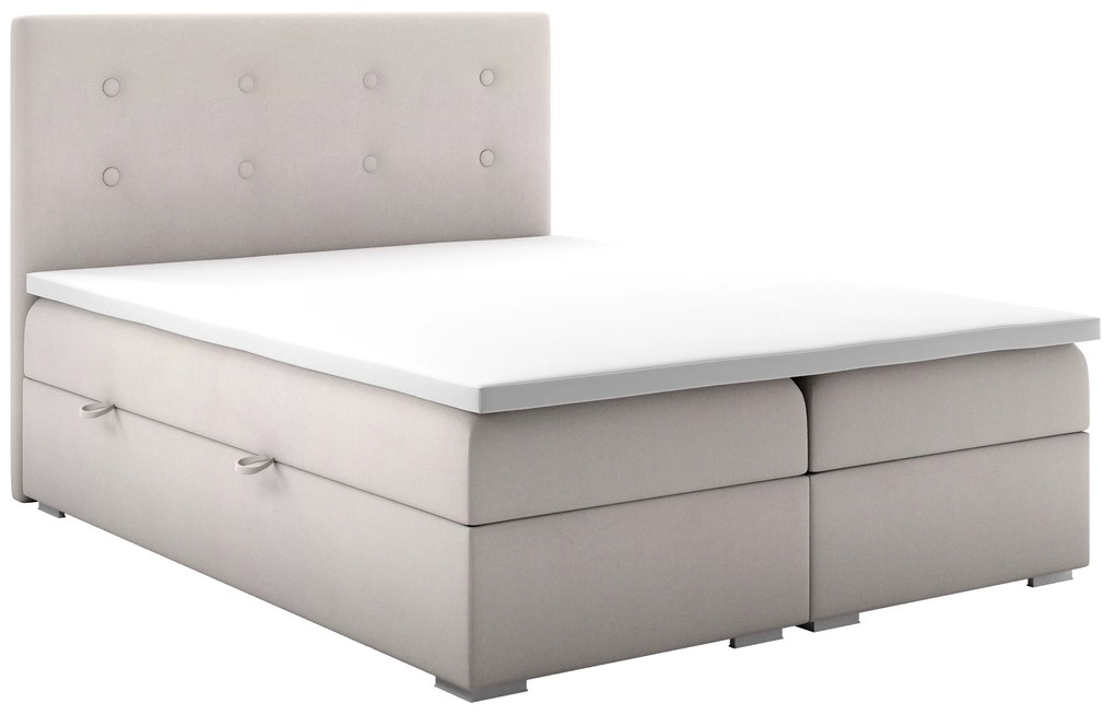 Franciaágy Boxspring 140 cm Rinoletto (bézs) (tárolóhellyel). Akció -17%. 1044313
