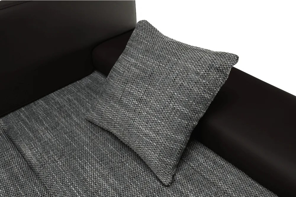 Sarokülőgarnitúra, barna/szürkésbarna melír, TRAMP