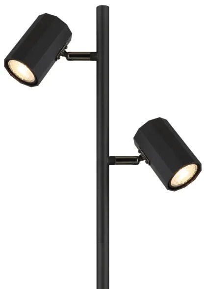 Globo 57918SB - Állólámpa JAMES 2xGU10/5W/230V fekete