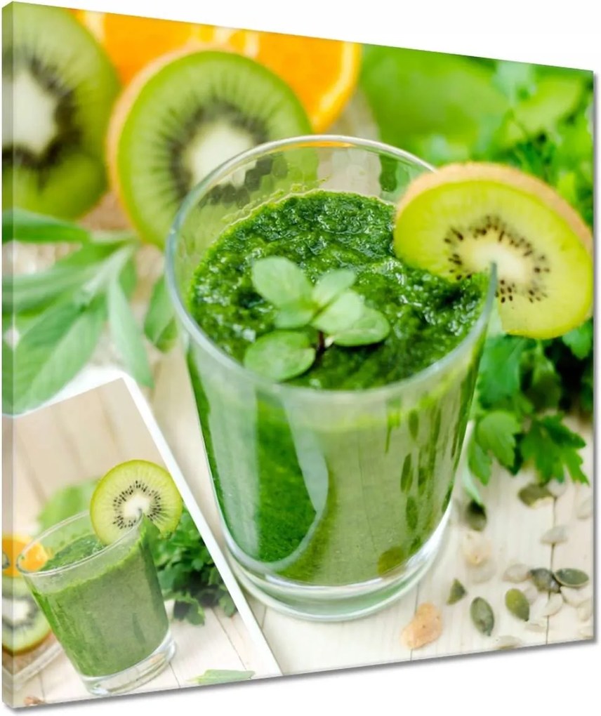 Vászonkép 50x50 Citrusos kiwi ital