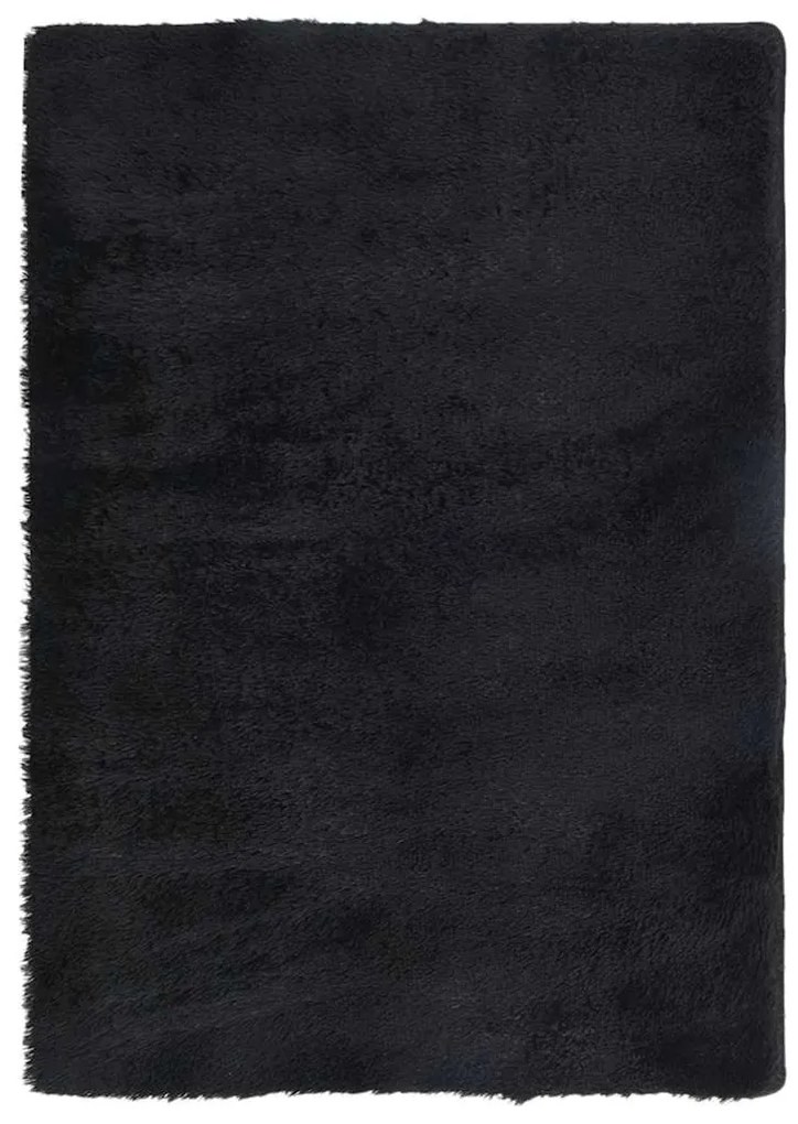 fekete hosszú szálú NAVARRA bozontos szőnyeg 120x170 cm