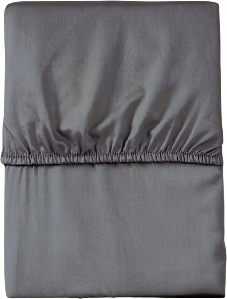 Mikroszatén lepedő 160x200 szürke egyszínű, gumis Poly