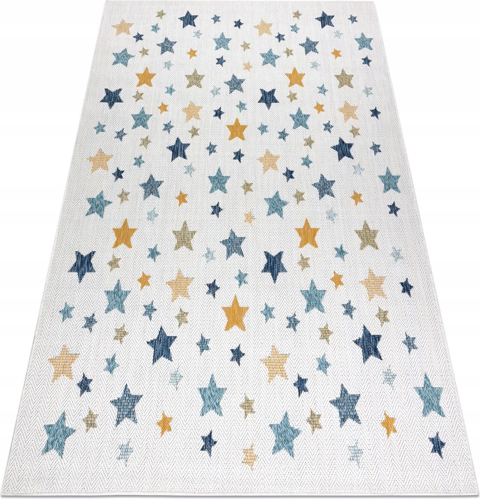 Juta Lapos Szövésű Szőnyeg 120x170 cm Csillagok #D154