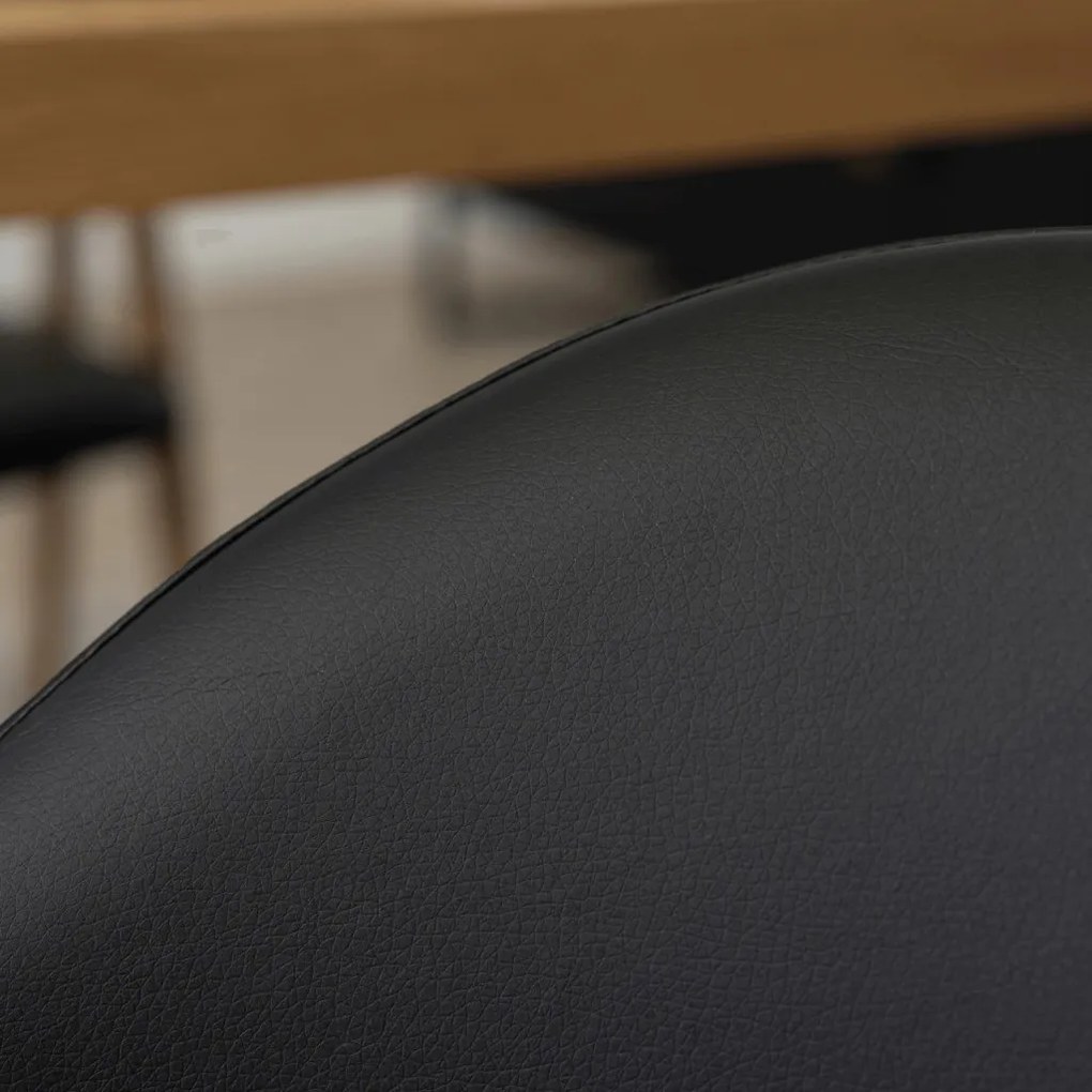 Fekete Eco-bőr Étkezőszék WILLY