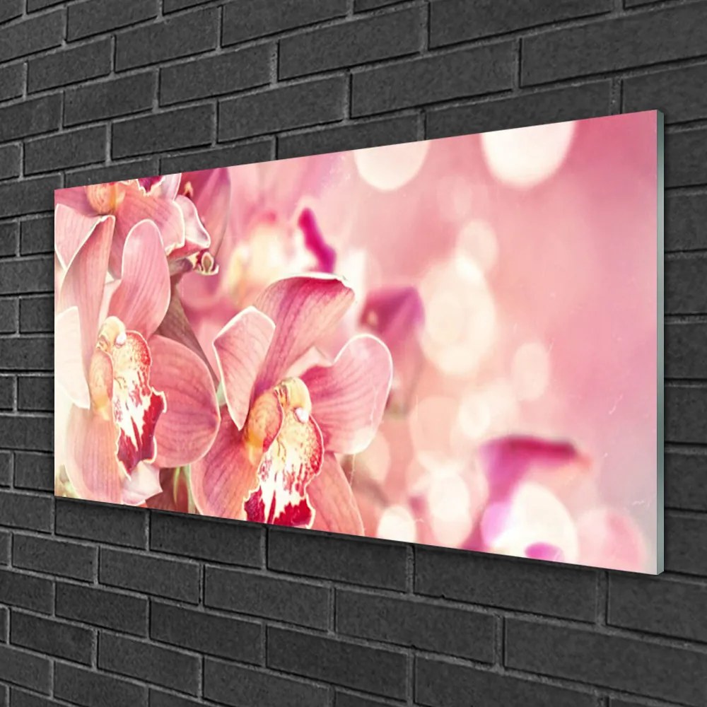 Üvegfotó virágok növények 120x60cm