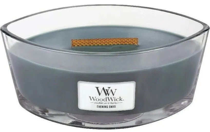 WoodWick illatos gyertya hajó Evening Onyx, 453 g