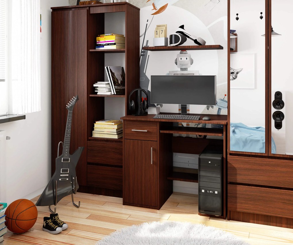 PC asztal Jaloms (wenge). Akció -18%. 1068551