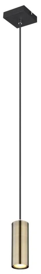 Globo 57911HM - ROBBY 1xGU10/35W/230V fekete/messing függeszték