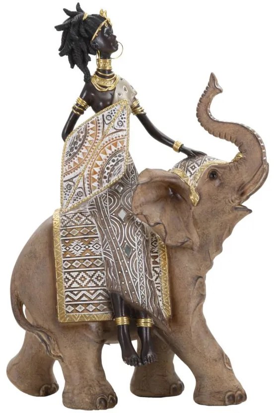 Törzsi masai elefánttal 22,5x12x32,5 cm