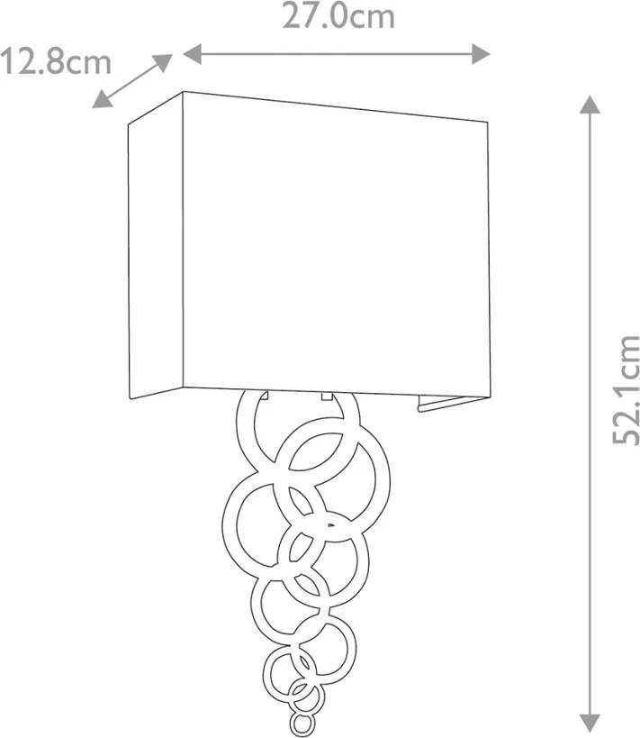 Elstead Lighting Rosa ROSA-MEDIUM-PC Fali lámpa 1x60W/E27