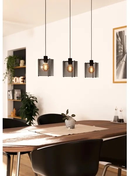 Eglo 900738 - Csillár zsinóron SEGOVIA 3xE27/40W/230V