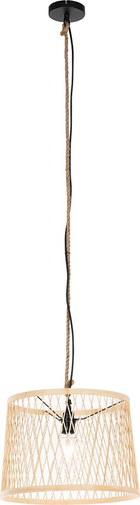 Rusztikus kültéri függőlámpa rattanból 40 cm - Calamus